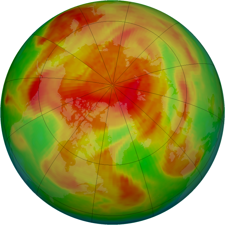 Arctic ozone map for 08 April 1986